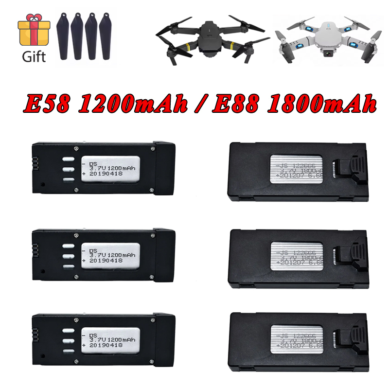 Batteria Lipo 3.7V 1200mAh 180 - Eachine Drone E58 recensione e prezzo